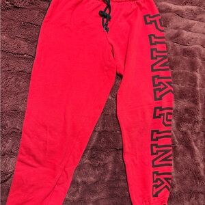 PINK Victoria's Secret Cherry Red Sweatpants
